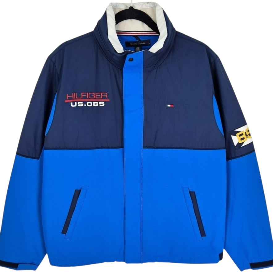 Tommy Hilfiger Blue Embroidered Windbreaker Jacket Size L
