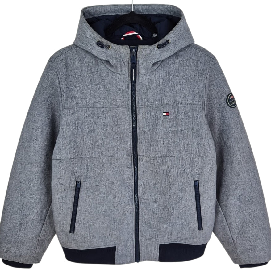 Tommy Hilfiger Grey Heavy Quilted Windbreaker Jacket Size L