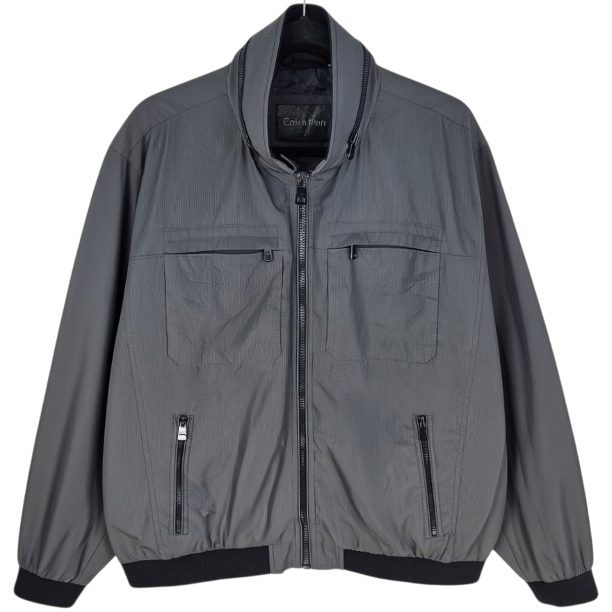 Calvin Klein Grey Windbreaker Jacket Size XL