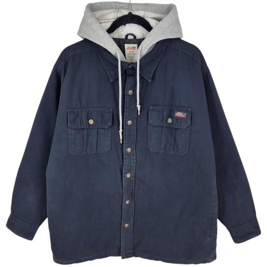 Dickies Black Quilted Button Denim Jacket Size L