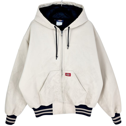 Vintage Dickies 90's Light Grey Quilted Heavy Jacket Size XL