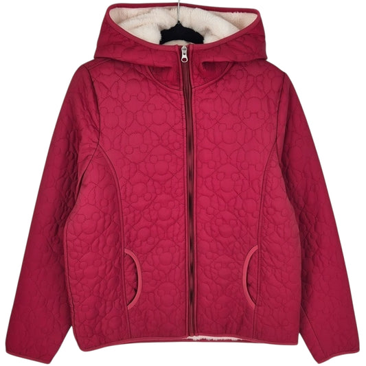 Disney Womens Red Fleece Insulated Windbreaker Jacket Size M