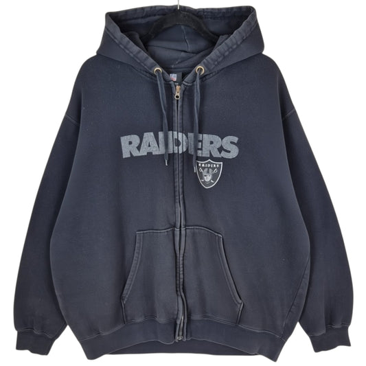 NFL Oakland Raiders Black Zip Hoodie Size XL
