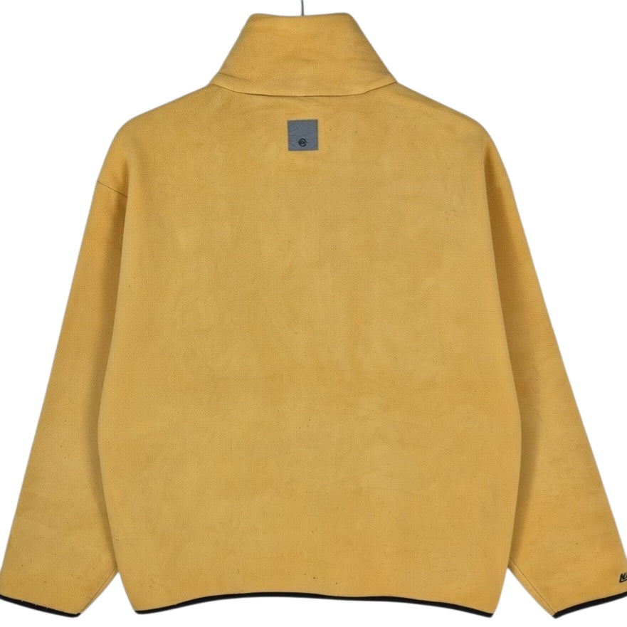 Vintage Nautica Competition Yellow Quarter Zip Fleece Jumper Size M