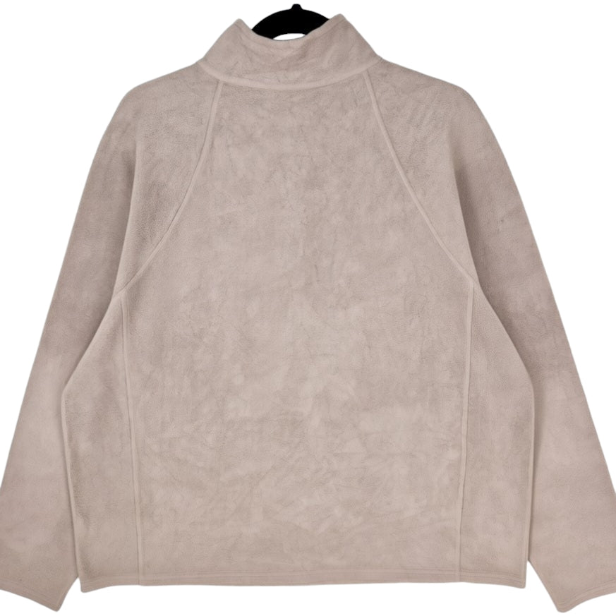 LL Bean Light Brown Quarter Zip Fleece Jumper Size XL