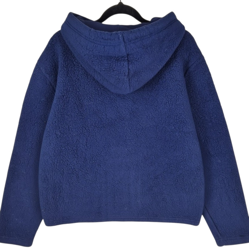FILA Sport Dark Blue Embroidered Fleece Hoodie Size L