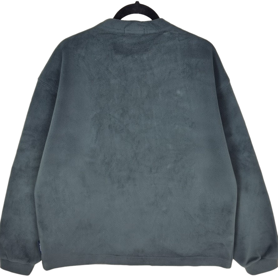 Nautica Dark Green Embroidered Crewneck Fleece Sweater Size XL