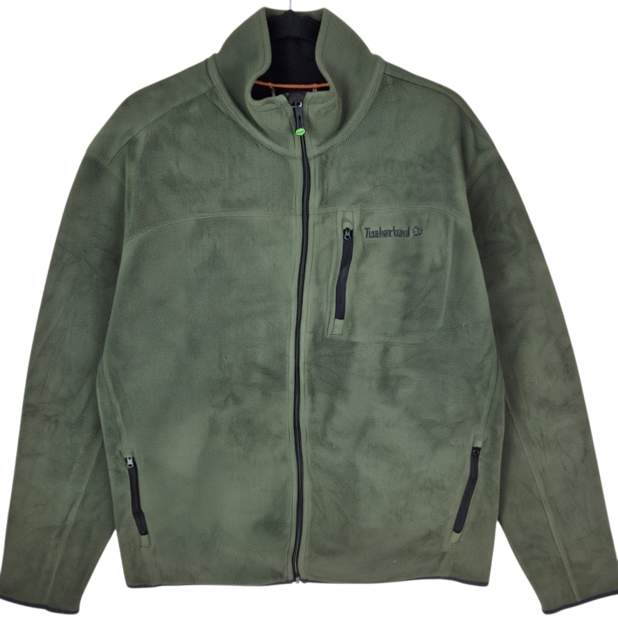 Timberland Green Fleece Zip Jumper Size L