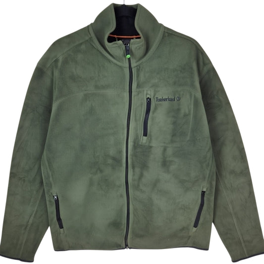 Timberland Green Fleece Zip Jumper Size L