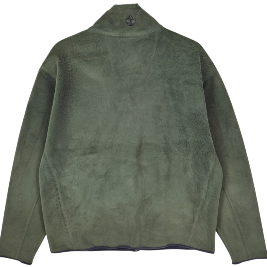 Timberland Green Fleece Zip Jumper Size L