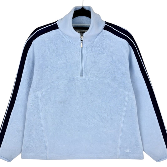 Vintage Champion 90's Womens Light Blue Quarter Zip Fleece Jumper Size S