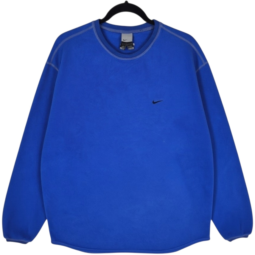 Vintage Nike 2000's Blue Light Crewneck Fleece Jumper Size L