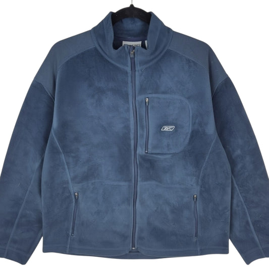 Reebok Dark Blue Fleece Zip Jumper Size M