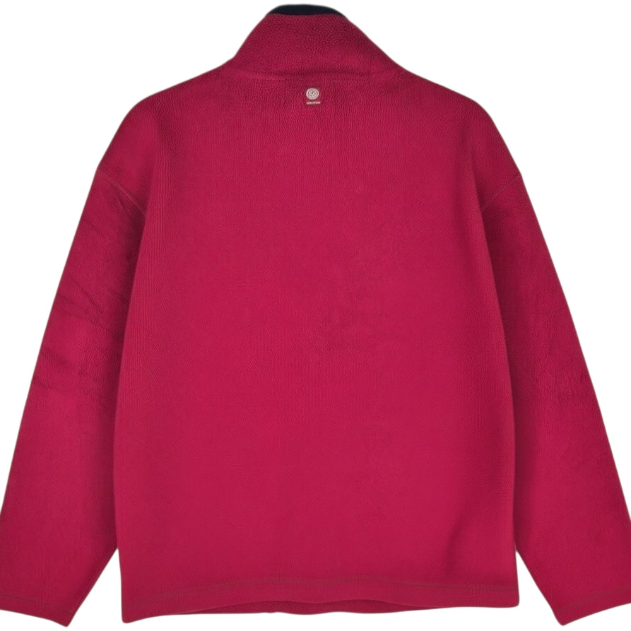 Vintage Nautica Jeans Red Quarter Zip Fleece Jumper Size M