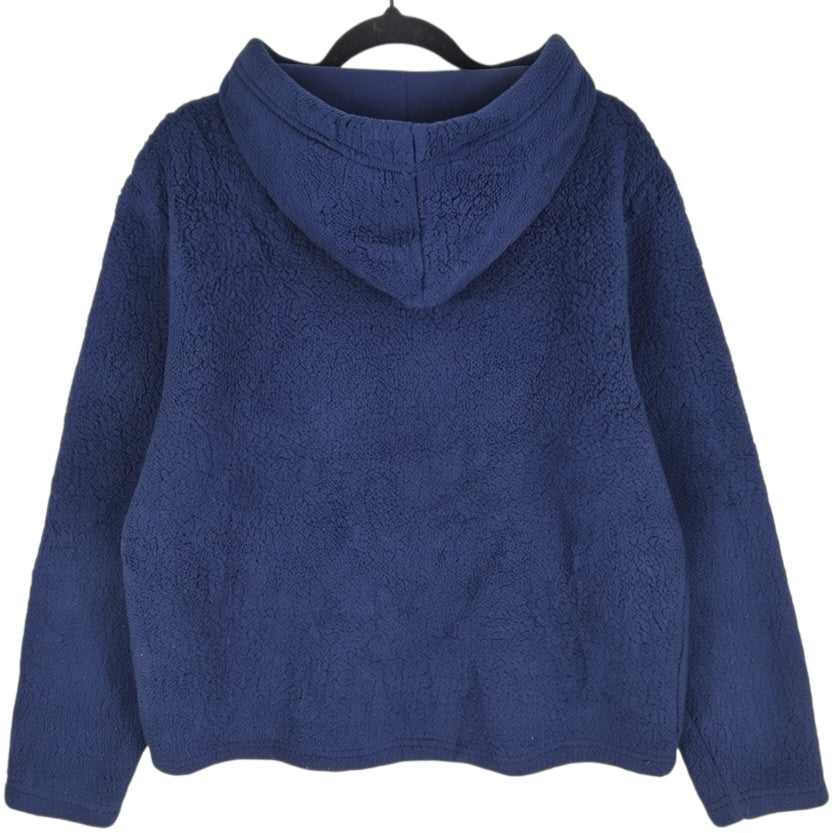 FILA Dark Blue Embroidered Fleece Hoodie Size L