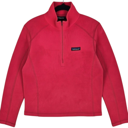 Patagonia Womens Hot Pink Light Half Zip Fleece Jumper Size M