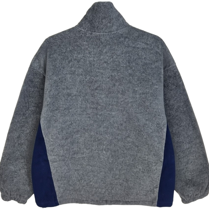 Vintage Moody Bible Institute Grey Quarter Zip Fleece Jumper Size M