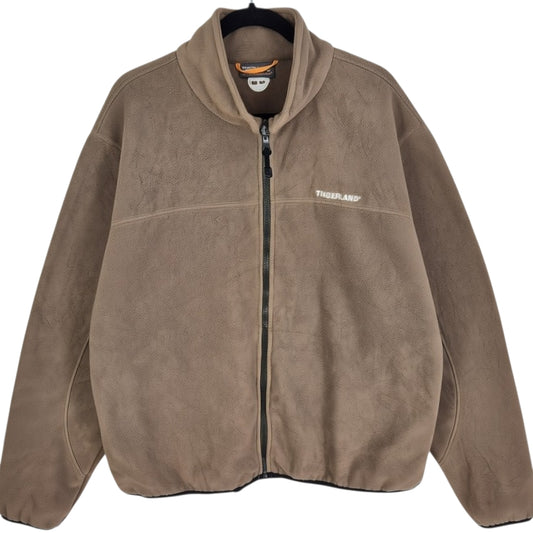 Timberland Weathergear Brown Fleece Zip Jumper Size XL