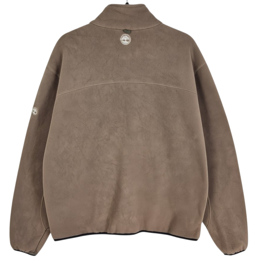 Timberland Weathergear Brown Fleece Zip Jumper Size XL