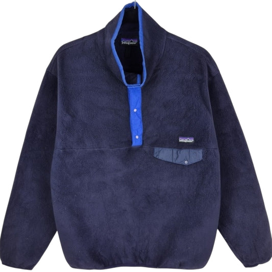 Vintage Patagonia 90's Dark Blue USA Made Fleece Jumper Size M