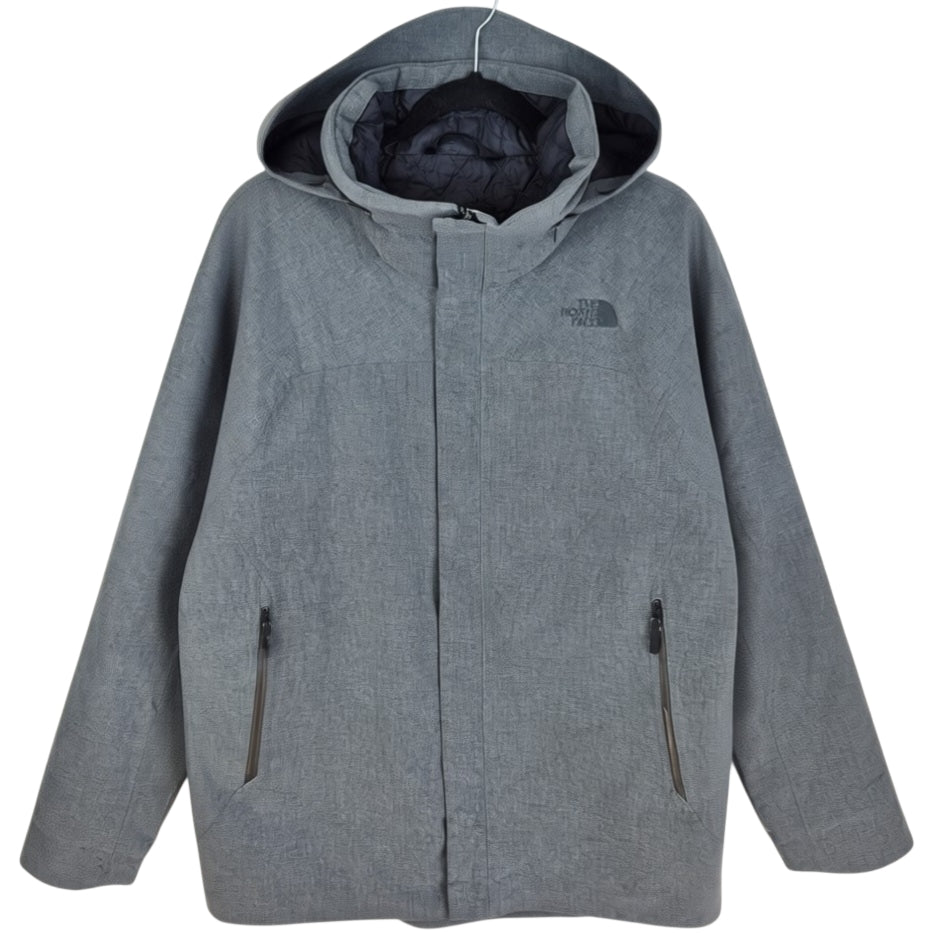 The North Face Grey Quilted Windbreaker Jacket Size L