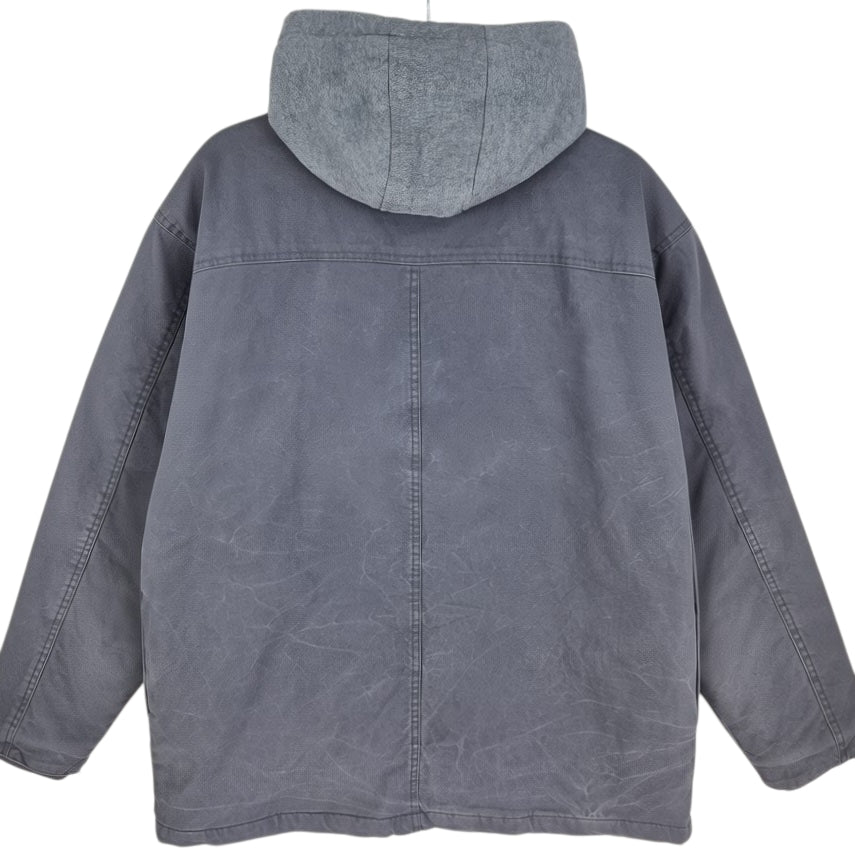 Dickies Grey Heavy Quilted Denim Jacket Size L
