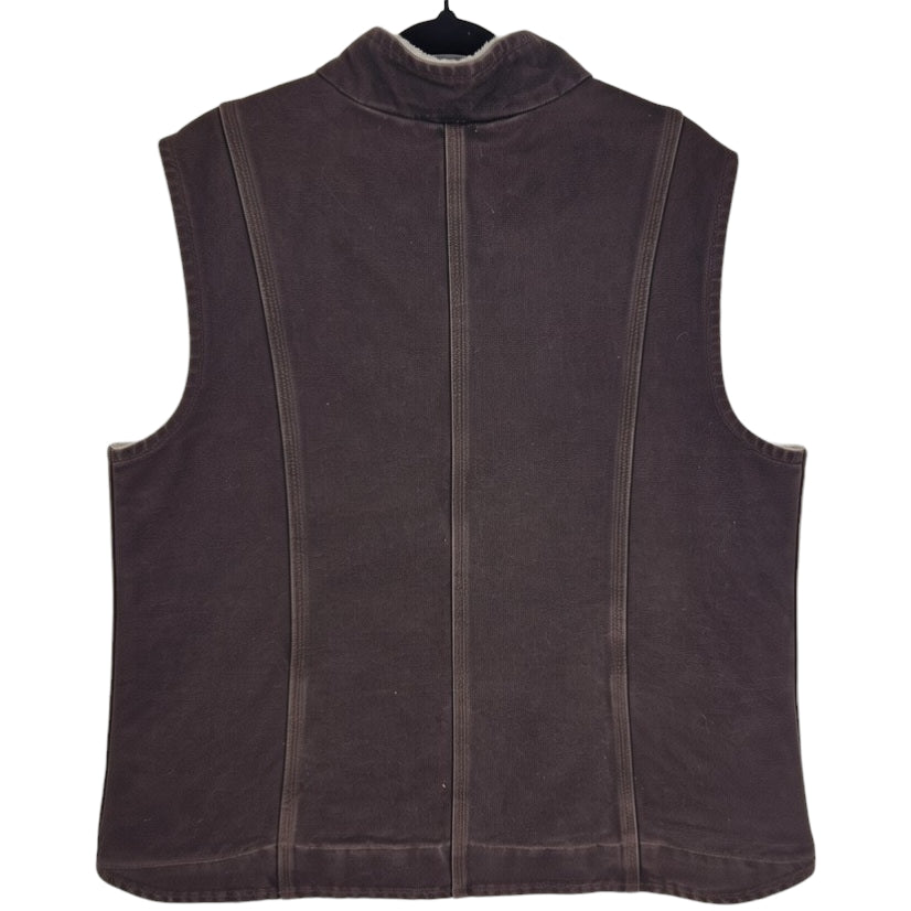 Carhartt Womens Brown Heavy Fleece Insulated Vest Size XL