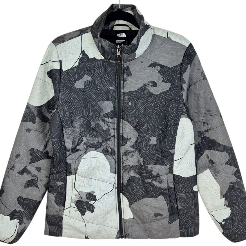 The North Face Womens Grey Camo Padded Jacket Size M