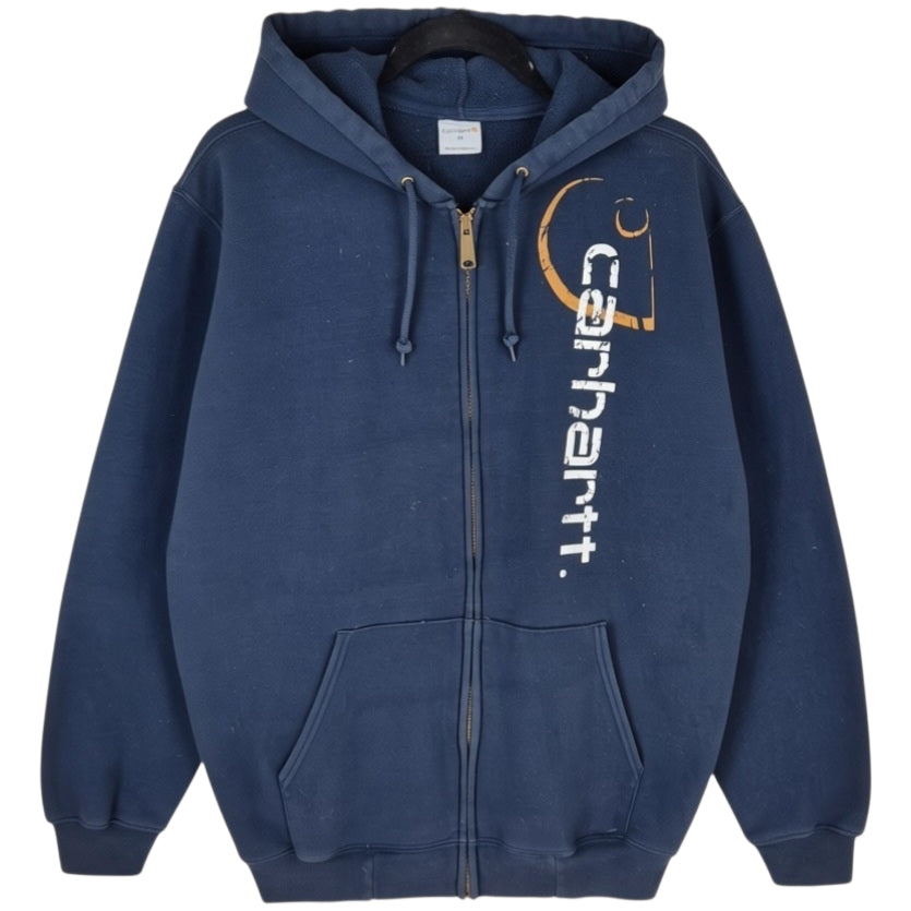 Carhartt Dark Blue Zip Hoodie Size M