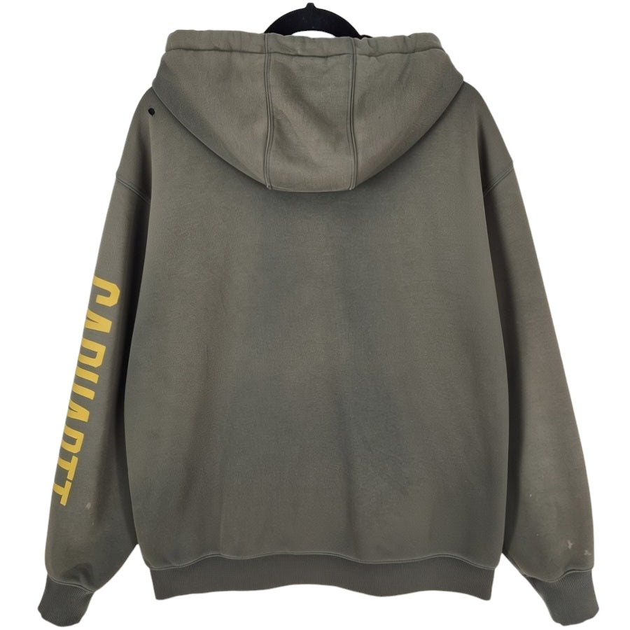 Carhartt Olive Green Heavy Zip Hoodie Size M