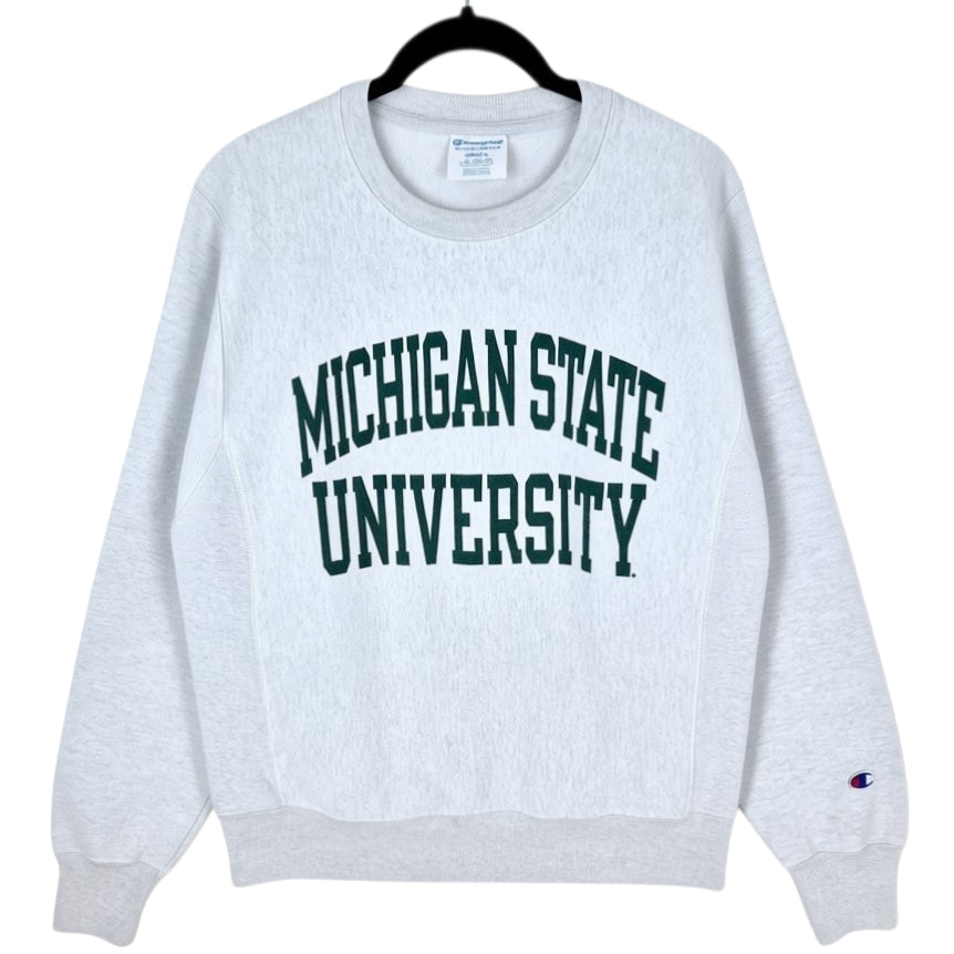 Champion Reverse Weave Light Grey Michigan State University Sweater Size S