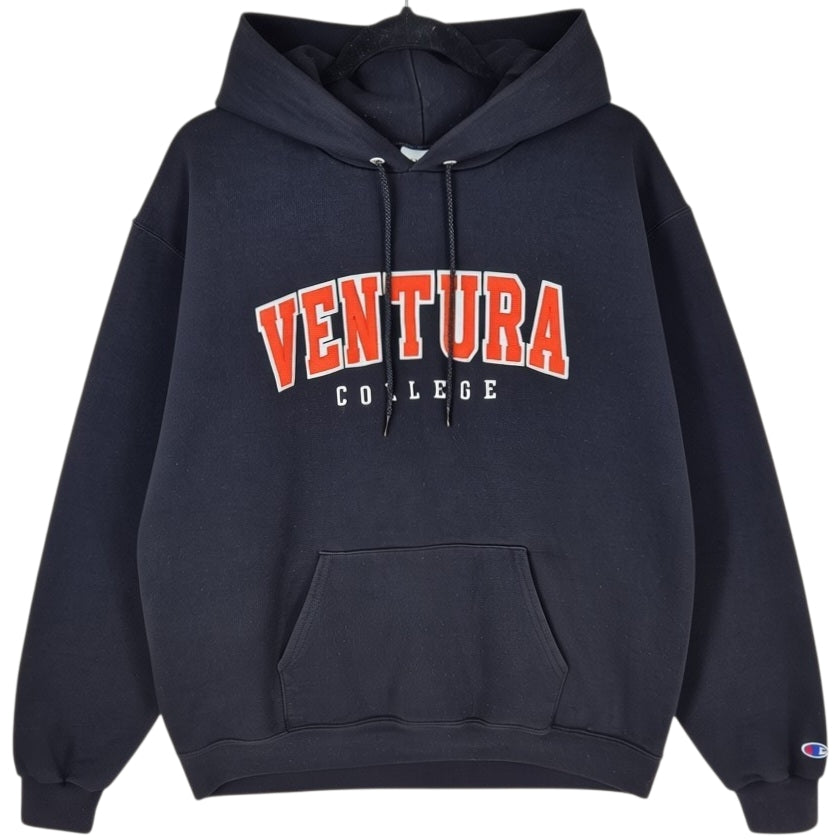 Champion Ventura College Black Embroidered Hoodie Size L