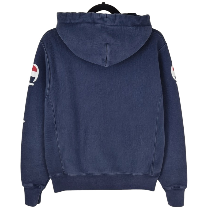 Champion Reverse Weave Pingry Private School Dark Blue Heavy Hoodie Size S