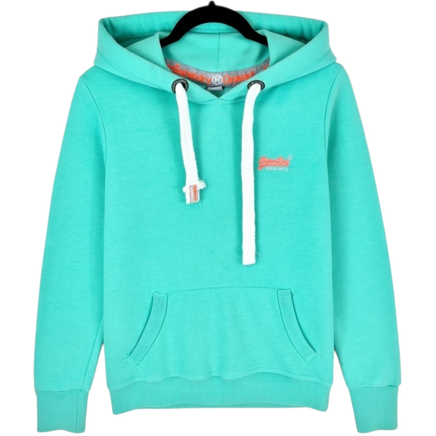 Superdry Womens Aqua Green Hoodie Size S