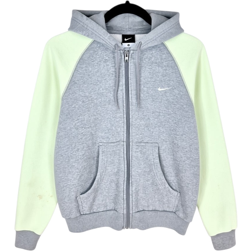 Nike Womens Grey & Green Zip Hoodie Size M