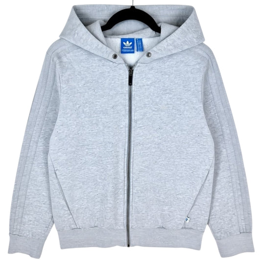 Adidas Womens Grey Rhinestone Zip Hoodie Size S