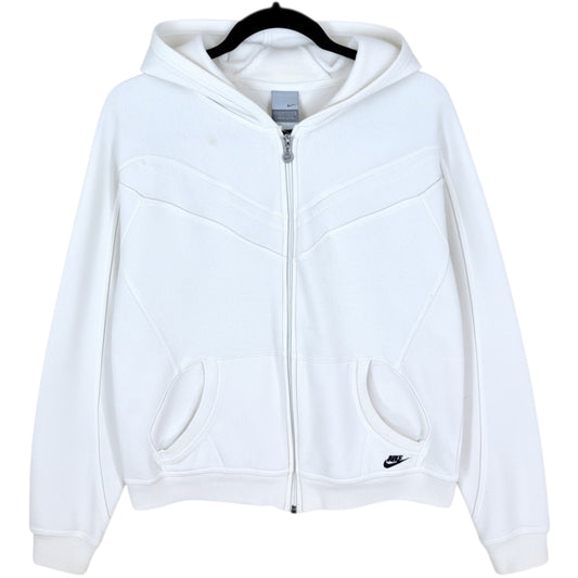Vintage Nike 2000's Womens White Zip Hoodie Size XL