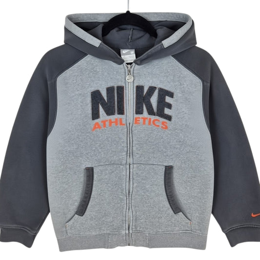 Vintage Nike 2000's Womens Grey Embroidered Zip Hoodie Size S