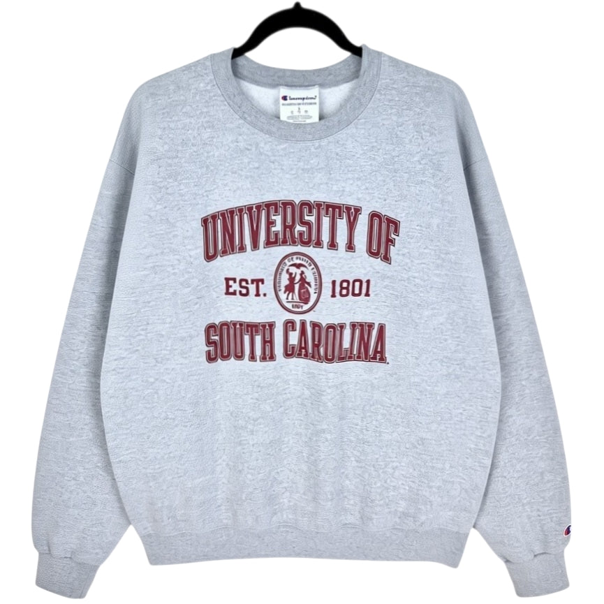 Champion University of South Carolina Light Grey Crewneck Sweater Size L