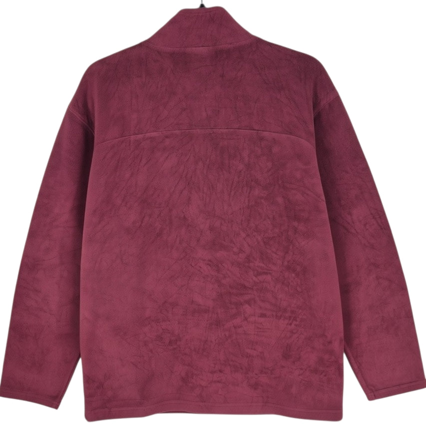Reebok Burgundy Fleece Zip Jumper Size XL