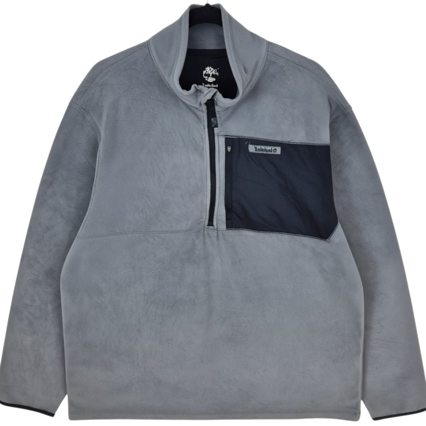 Timberland Grey Fleece Zip Jumper Size XL