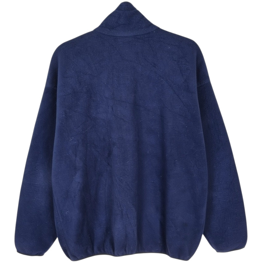 Vintage Helly Hansen 90's Dark Blue USA Made Fleece Zip Jumper Size L