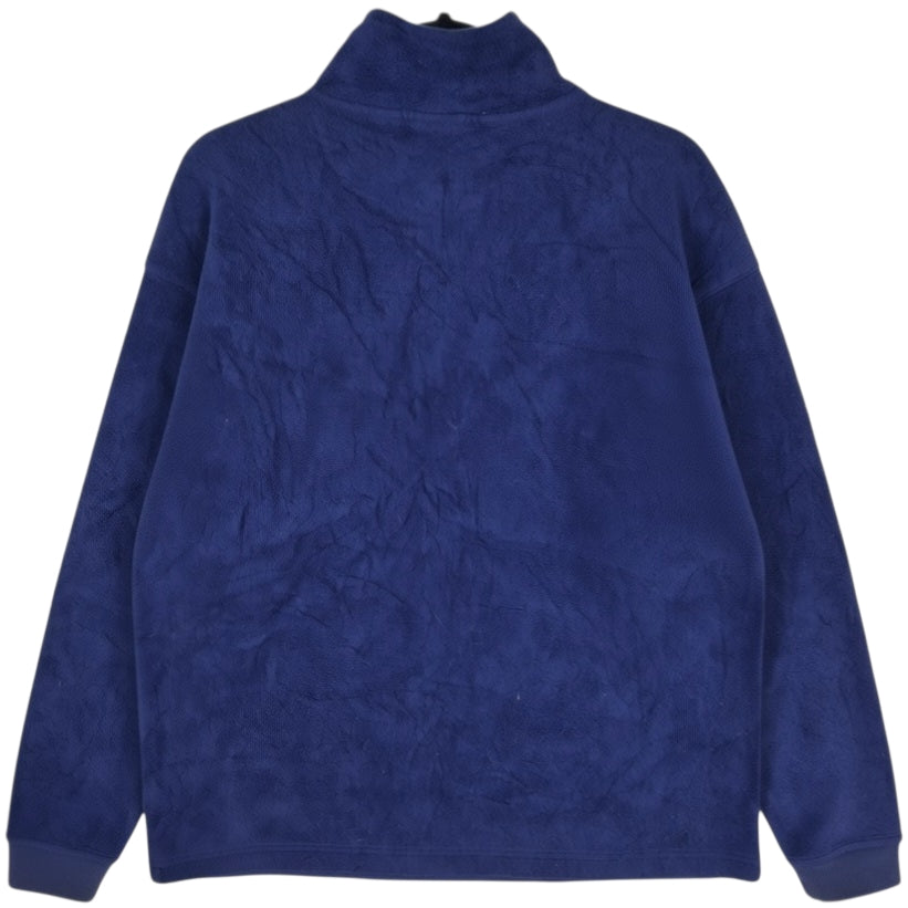 Vintage FILA Dark Blue Quarter Zip Fleece Hoodie Size L