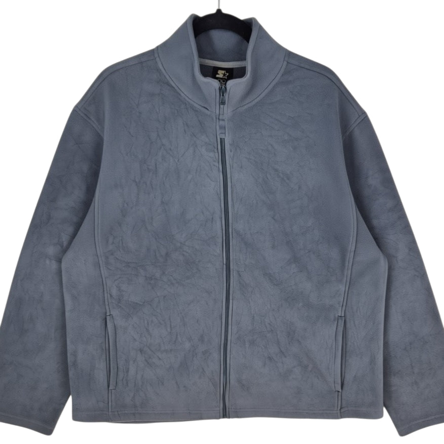 Vintage Starter 2000's Grey Fleece Zip Jumper Size XL