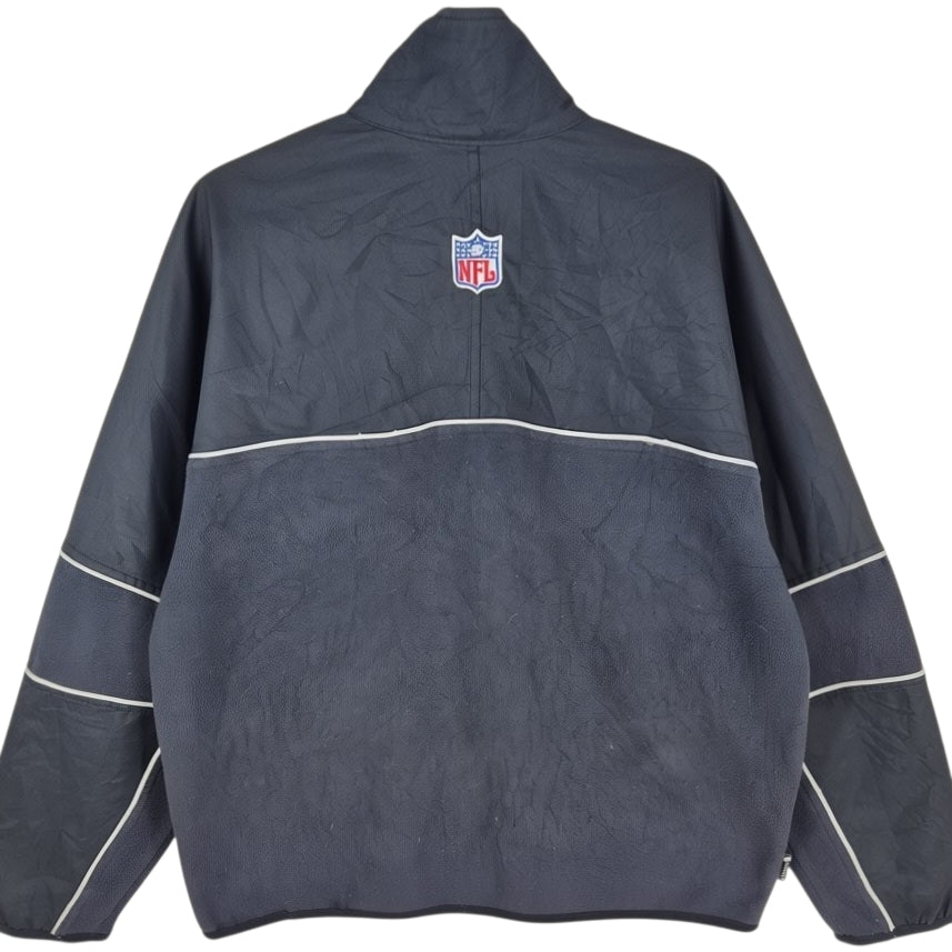 Vintage Nike 2000's NFL Oakland Raiders Black Fleece & Nylon Jacket Size M