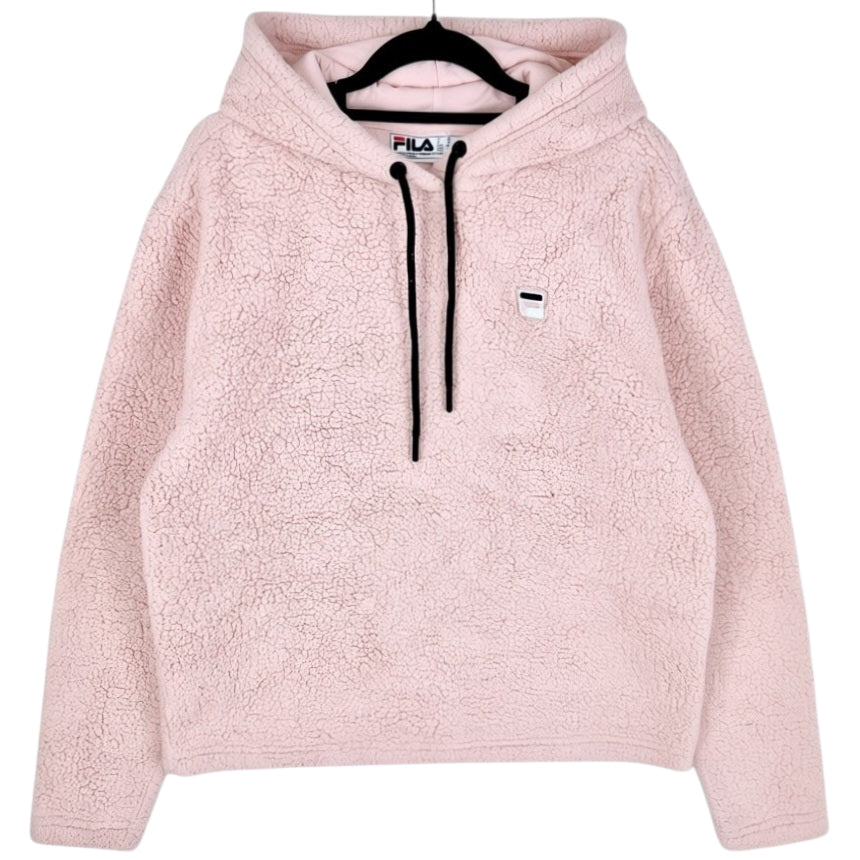 FILA Light Pink Fleece Hoodie Size M