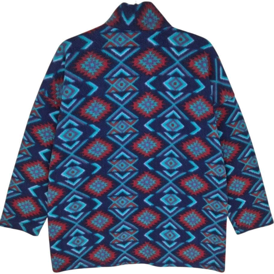 Vintage Backroad Blues 90's Quarter Zip USA Made Fleece Jumper Size M