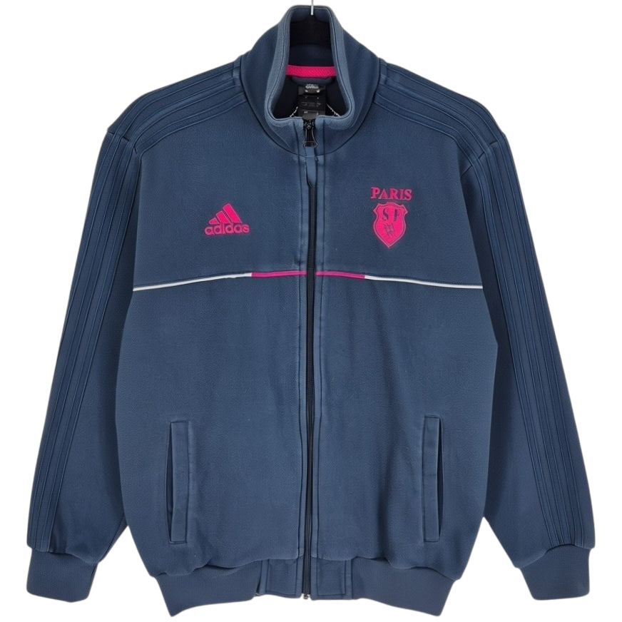 Adidas Stade Francais Rugby Dark Blue Zip Sweater Size S