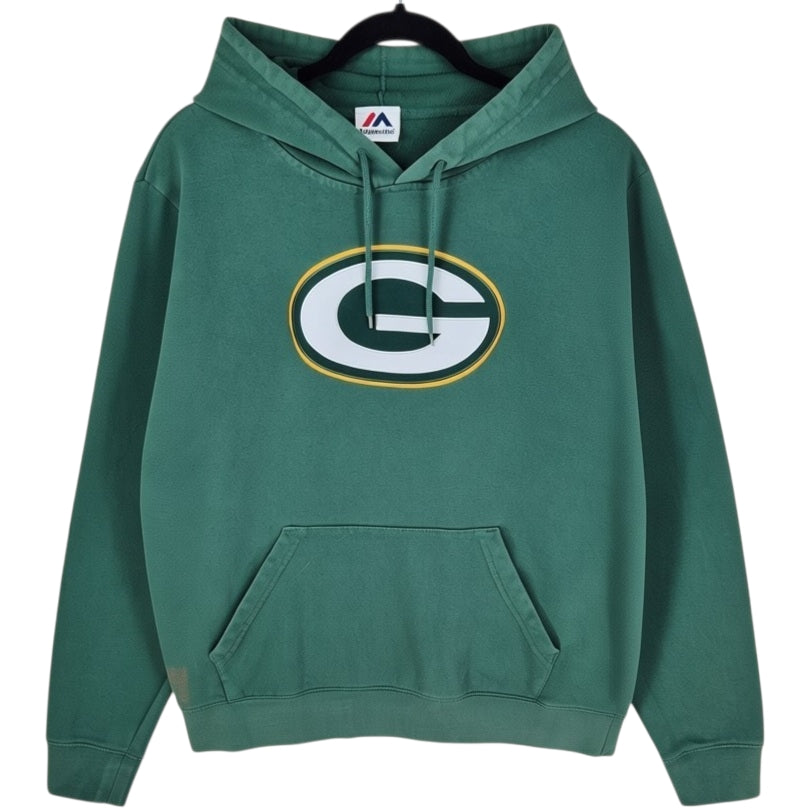 Majestic Green Bay Packers Embroidered Hoodie Size