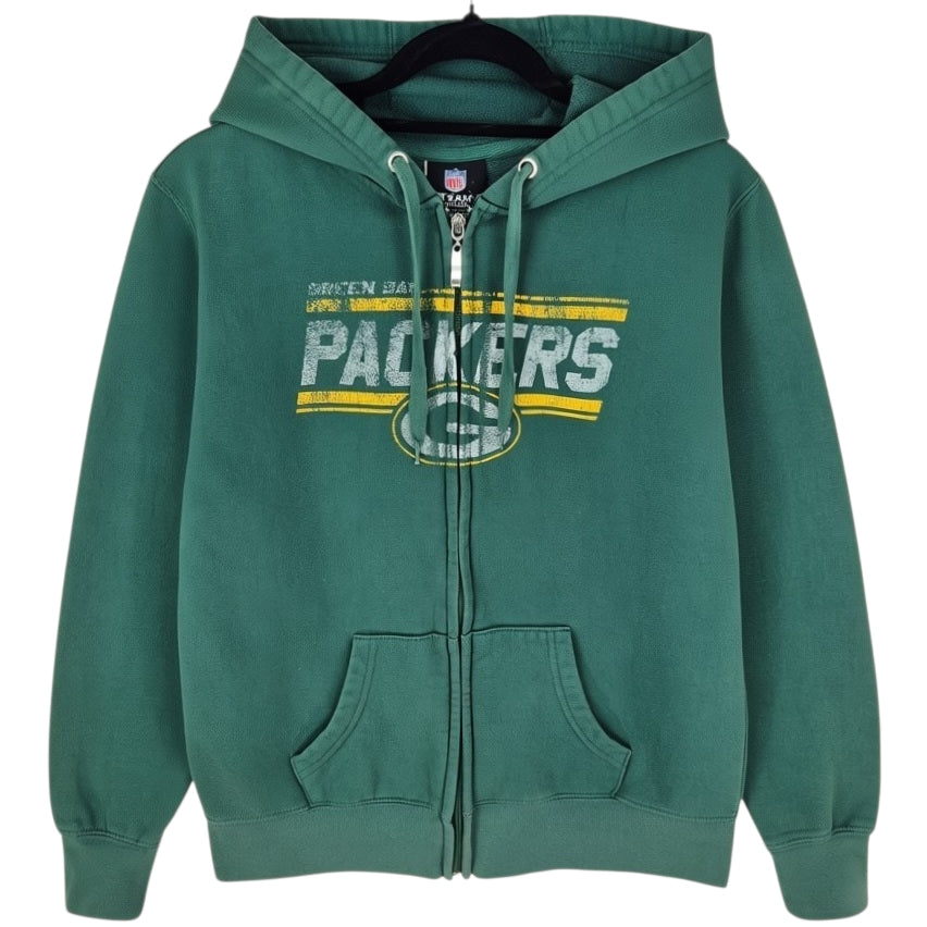 NFL Green Bay Packers Womens Green Zip Hoodie Size M